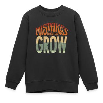 Fehler Helfen Uns, Zu Wachsen - Kinder Premium Organic Sweatshirt - Schwarz - Vorne - AI Model Kid Female (0cm)