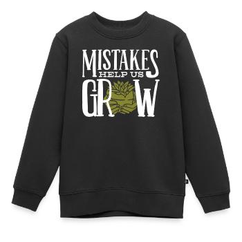 Fehler Helfen Uns, Zu Wachsen - Kinder Premium Organic Sweatshirt - Schwarz - Vorne - AI Model Kid Female (0cm)