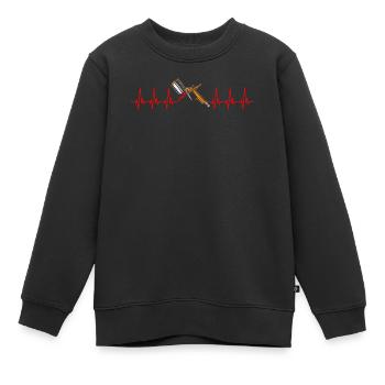 Peintre automobile, Peintreologue Peintre automobile - Sweat Premium enfant bio - noir - Devant - AI Model Kid Female (0cm)