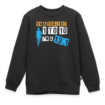 Halbmarathon, Marathon, Läufer - Kinder Premium Organic Sweatshirt - Schwarz - Vorne - AI Model Kid Female (0cm)