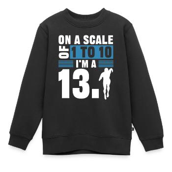 Halbmarathon, Marathon, Läufer - Kinder Premium Organic Sweatshirt - Schwarz - Vorne - AI Model Kid Female (0cm)