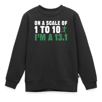 Halbmarathon, Marathon, Läufer - Kinder Premium Organic Sweatshirt - Schwarz - Vorne - AI Model Kid Female (0cm)