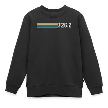 Halbmarathon, Marathon, Läufer - Kinder Premium Organic Sweatshirt - Schwarz - Vorne - AI Model Kid Female (0cm)