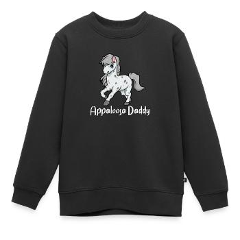 Pferdeliebhaber - Appaloosa Daddy - Kinder Premium Organic Sweatshirt - Schwarz - Vorne - AI Model Kid Female (0cm)