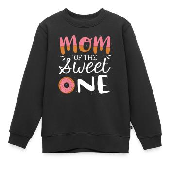 Mama of the sweet - Kids Premium Organic Sweatshirt - black - Front - AI Model Kid Female (0cm)