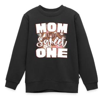 Mama of the sweet - Kids Premium Organic Sweatshirt - black - Front - AI Model Kid Female (0cm)