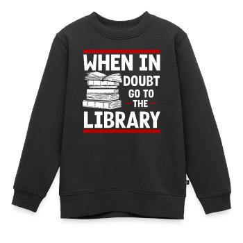 bibliothécaire de bibliothèque, - Sweat Premium enfant bio - noir - Devant - AI Model Kid Female (0cm)
