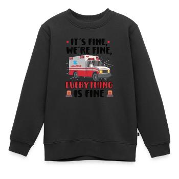 Sanitäter Erster Responder Krankenwagenfahrer - Kinder Premium Organic Sweatshirt - Schwarz - Vorne - AI Model Kid Female (0cm)