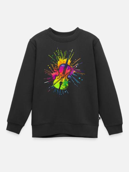 Violoniste, Violon, Jouer du violon - Sweat Premium enfant bio - noir