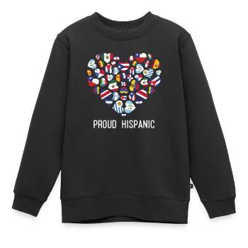 Fier hispanique - Sweat Premium enfant bio - noir - Devant - AI Model Kid Female (0cm)