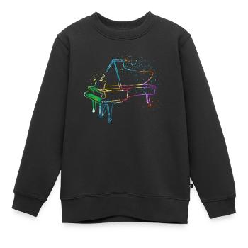 Piano, Pianist - Kinder Premium Organic Sweatshirt - Schwarz - Vorne - AI Model Kid Female (0cm)