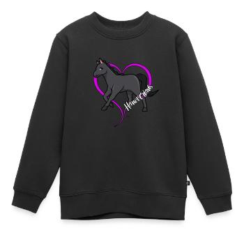Amoureux des chevaux - Hanovriens - Sweat Premium enfant bio - noir - Devant - AI Model Kid Female (0cm)