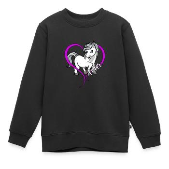 Pferdeliebhaber - Araber - Kinder Premium Organic Sweatshirt - Schwarz - Vorne - AI Model Kid Female (0cm)