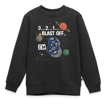 Blast Off Ich Bin 8 Jahre Alt, 8. Geburtstag - Kinder Premium Organic Sweatshirt - Schwarz - Vorne - AI Model Kid Female (0cm)