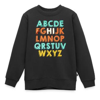 ABC Hello Kindergarten Back to School - Sweat Premium enfant bio - noir - Devant - AI Model Kid Female (0cm)