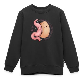 Gastric sleeve gastrectomy Sleeve gastrectomy - Kids Premium Organic Sweatshirt - black - Front - AI Model Kid Female (0cm)