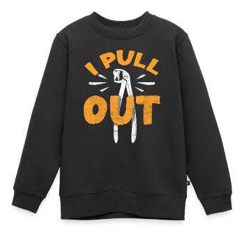 Zahnarztstudent, Ich Ziehe Aus - Kinder Premium Organic Sweatshirt - Schwarz - Vorne - AI Model Kid Female (0cm)