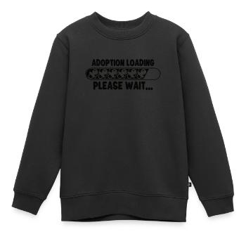 Funny Adoption Adoption Day Gifts - Kids Premium Organic Sweatshirt - black - Front - AI Model Kid Female (0cm)