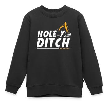 Baggerfahrer, Grabe Sachen Aus - Kinder Premium Organic Sweatshirt - Schwarz - Vorne - AI Model Kid Female (0cm)