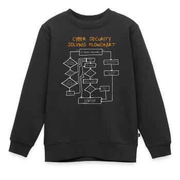 Flussdiagramm Zur Cyber-Sicherheit - Kinder Premium Organic Sweatshirt - Schwarz - Vorne - AI Model Kid Female (0cm)