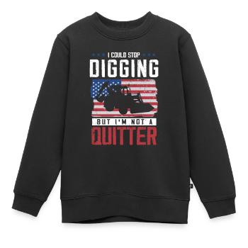 Baggerfahrer, Grabe Sachen Aus - Kinder Premium Organic Sweatshirt - Schwarz - Vorne - AI Model Kid Female (0cm)