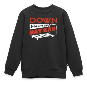 Runter Vom Mattenauto, Fitnesstrainer - Kinder Premium Organic Sweatshirt - Schwarz - Vorne - AI Model Kid Female (0cm)