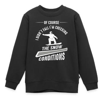 Snowboarder, Snowboarden - Kinder Premium Organic Sweatshirt - Schwarz - Vorne - AI Model Kid Female (0cm)