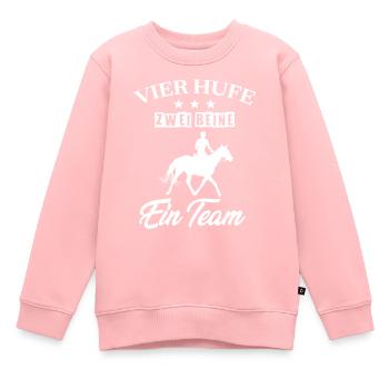 Pferdenarr, Pferd, Pferdesport - Kinder Premium Organic Sweatshirt - Rosa - Vorne - AI Model Kid Female (0cm)