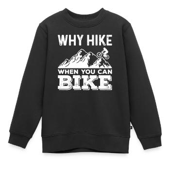 Mountainbiker, Mountainbike - Kinder Premium Organic Sweatshirt - Schwarz - Vorne - AI Model Kid Female (0cm)