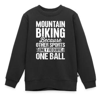Mountainbiker, Mountainbike - Kinder Premium Organic Sweatshirt - Schwarz - Vorne - AI Model Kid Female (0cm)