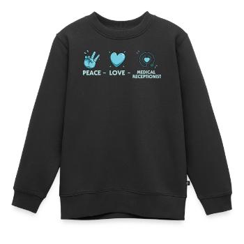 Medical receptionist - Kids Premium Organic Sweatshirt - black - Front - AI Model Kid Female (0cm)