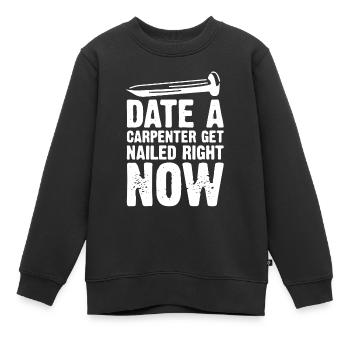 Carpenter, carpenter - Kids Premium Organic Sweatshirt - black - Front - AI Model Kid Female (0cm)