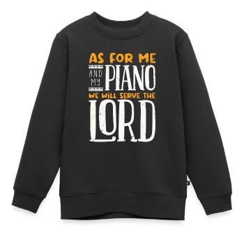 Pianiste, professeur de piano, pianiste, - Sweat Premium enfant bio - noir - Devant - AI Model Kid Female (0cm)