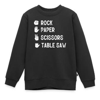 Tischler, Holzarbeiter - Kinder Premium Organic Sweatshirt - Schwarz - Vorne - AI Model Kid Female (0cm)