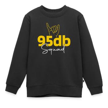 Fierté sourde, audiologiste, orthographe des doigts - Sweat Premium enfant bio - noir - Devant - AI Model Kid Female (0cm)