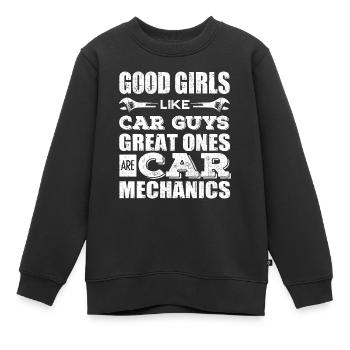 Automechaniker, Mechaniker, Automechaniker - Kinder Premium Organic Sweatshirt - Schwarz - Vorne - AI Model Kid Female (0cm)