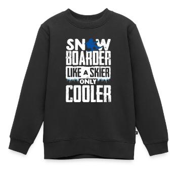 Snowboarders, Vacances snowboard, Matériel de snowboard - Sweat Premium enfant bio - noir - Devant - AI Model Kid Female (0cm)