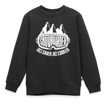 Snowboarders, Vacances snowboard, Matériel de snowboard - Sweat Premium enfant bio - noir - Devant - AI Model Kid Female (0cm)