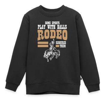 Rodeo, Verzierungen, Country, Cowboys - Kinder Premium Organic Sweatshirt - Schwarz - Vorne - AI Model Kid Female (0cm)