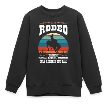 Rodeo, Verzierungen, Country, Cowboys - Kinder Premium Organic Sweatshirt - Schwarz - Vorne - AI Model Kid Female (0cm)