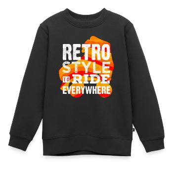 Skaten, Rollschuhlaufen - Kinder Premium Organic Sweatshirt - Schwarz - Vorne - AI Model Kid Female (0cm)