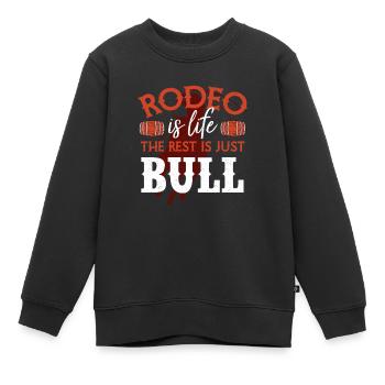 Rodéo, Équitation western, Amoureux des chevaux - Sweat Premium enfant bio - noir - Devant - AI Model Kid Female (0cm)