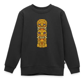 Aztekisches Totem - Kinder Premium Organic Sweatshirt - Schwarz - Vorne - AI Model Kid Female (0cm)