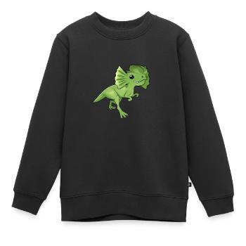 Dessin animé Dilophosaurus - Sweat Premium enfant bio - noir - Devant - AI Model Kid Female (0cm)
