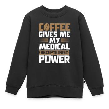 Arzthelferin, Rezeptionisten - Kinder Premium Organic Sweatshirt - Schwarz - Vorne - AI Model Kid Female (0cm)