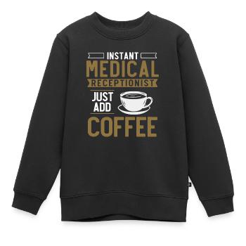 Assistante médicale, réceptionniste - Sweat Premium enfant bio - noir - Devant - AI Model Kid Female (0cm)