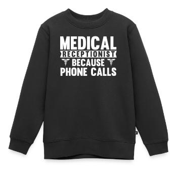 Arzthelferin, Rezeptionisten - Kinder Premium Organic Sweatshirt - Schwarz - Vorne - AI Model Kid Female (0cm)