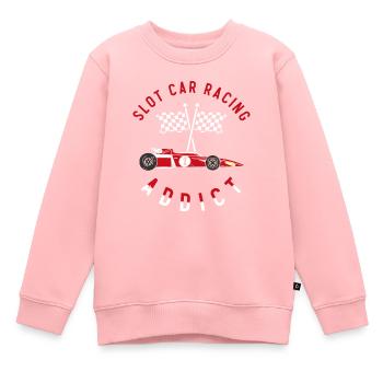 Slotcar-Rennen - Kinder Premium Organic Sweatshirt - Rosa - Vorne - AI Model Kid Female (0cm)