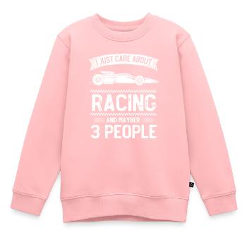 Slotcar-Rennen - Kinder Premium Organic Sweatshirt - Rosa - Vorne - AI Model Kid Female (0cm)