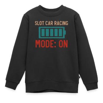 Slotcar-Rennen - Kinder Premium Organic Sweatshirt - Schwarz - Vorne - AI Model Kid Female (0cm)